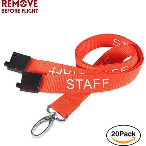 20 PCS/LOT Wholesale Fashion Staff Lanyards for Neck Strap For Card Badge Gym Staff Chain Lanyard Hang Rope Keychain Lanyard