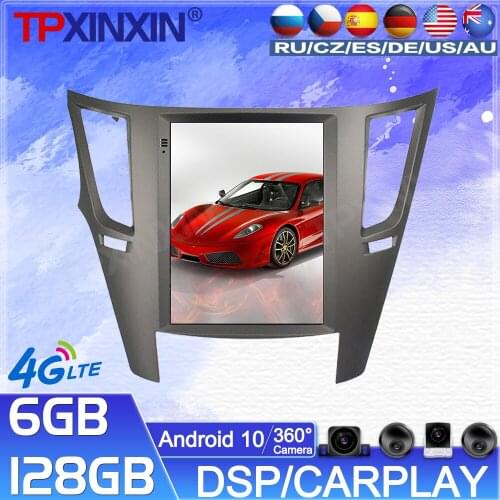 For Subaru Outback 4 BR legacy 5 2009-2014 Android Car Tape Reorder Multimedia Player GPS Navigation Tesla Big Screen 360 Camera