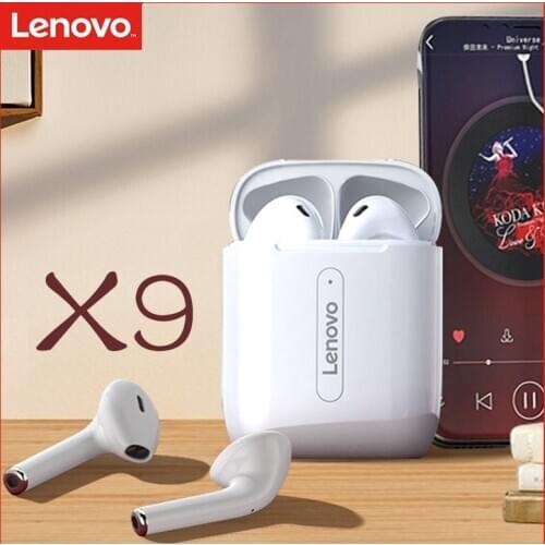 Lenovo X9 Bluetooth Headset Wireless Sports Binaural Mini Running Headset Smart Noise Canceling Earphones