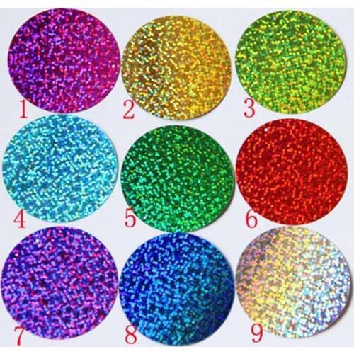 Large Round 40mm 50mm Sequins PVC flat Sequin Paillette sewing Hologram Sequins wedding craft with 1 Side Hole Laser colors 30g
