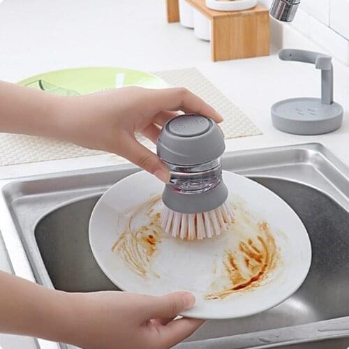 Household automatic liquid adding brush pot cleaning brush kitchen non-stick oil decontamination pot washing brush New Year