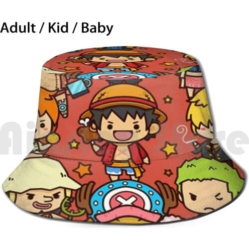 One Piece Anime Sun Hat Foldable UV Protection One Piece Anime One Piece Anime Luffy Usopp Sanji Nami Robin Chopper