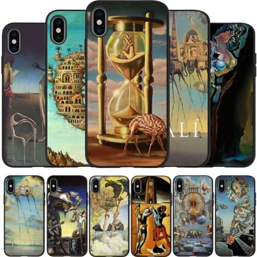 Salvador Dali Art Black TPU Silicone Soft Phone Case For iPhone 11 12 Pro X XR XS MAX 5 6 7 8 Plus SE 2020