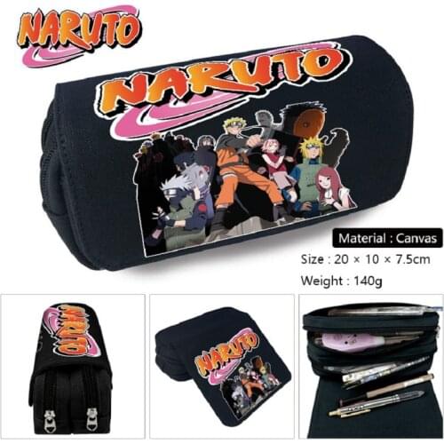 12 Style Naruto Pikachu Pencill Case School Cartoon Black Pen Bag School Supplies Stationery Schoolbag Birthday Party Gifts Boy