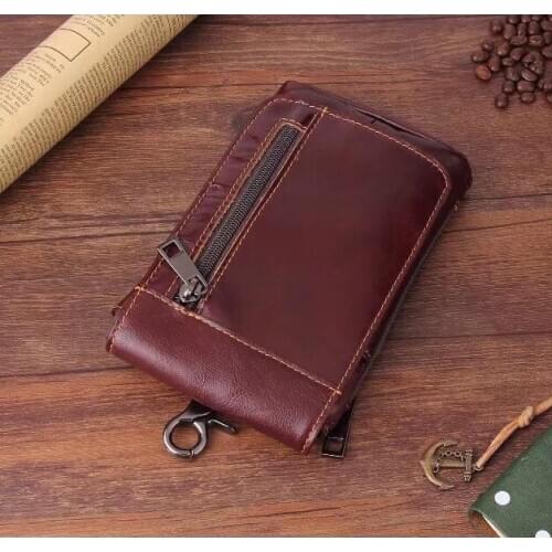 Genuine Leather Phone Case Shoulder Belt Clip Hook Loop Pouch For Huawei P smart/Honor 9 Lite,For Lenovo K320t,Wiko Sunny 2