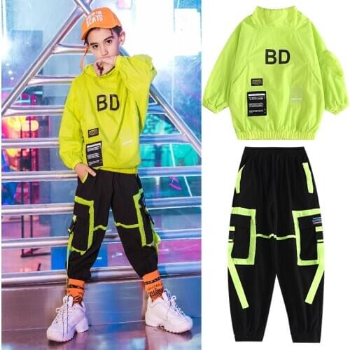 ChildrenS Jazz Dance Costumes Street Dancewear Long-Sleeved Loose Sweater Hiphop Pants Boys Hip-Hop Clothing For Boys DQS3449