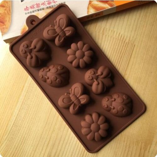 DHL Chocolate Molds Silicone Candy cake baking Mold for Jelly Hard Candy, Soap, Resin, Flower and Butterfly SN3476