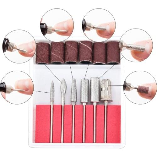 12pcs/Set Electric Nail Art Drill Bits Manicure Pedicure File Machine Tool Kit Manicure Files Cuticle Burr Nail Tools Accessorie