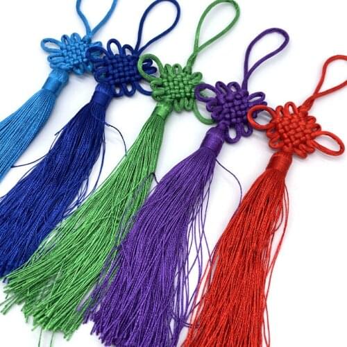 Chinese Knot Tassels Spike Smooth Polyester Tassel Handicrafts DIY Decoration Sewing Home Decoration Accessories Wedding Party