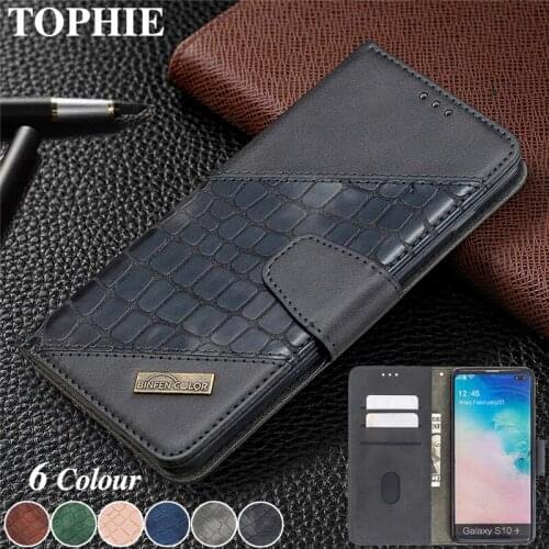 TOPHIE Flip Leather Phone Case For Samsung Galaxy S10 S20 S9 Plus Wallet Cover For Samsung Note 20 Ultra Note 10 Lite Etui Coque