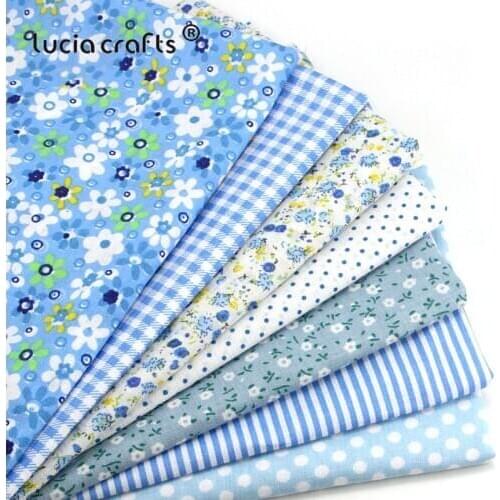 Lucia crafts 50*50cm Cotton Fabric Printed Sewing Quilting Fabrics for Patchwork Needlework DIY Handmade Accessories H0803