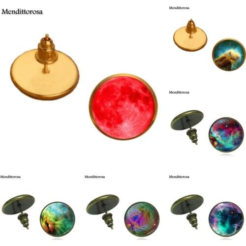 Mendittorosa Nebula Antique Vintage Style Bronze/Silver/Golden Clip Ear Hook Stud Earrings Jewellery For Girls Gift
