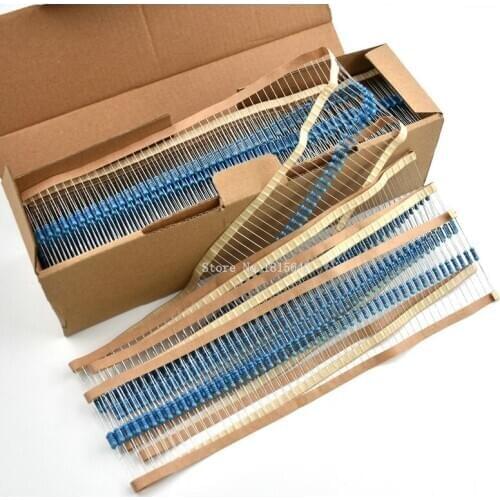 50PCS/LOT 1/2W Metal Film Resistor +/- 1% 1M ohm Resistors 0.5W 1M Ohm Watt color ring resistance Carbon Film