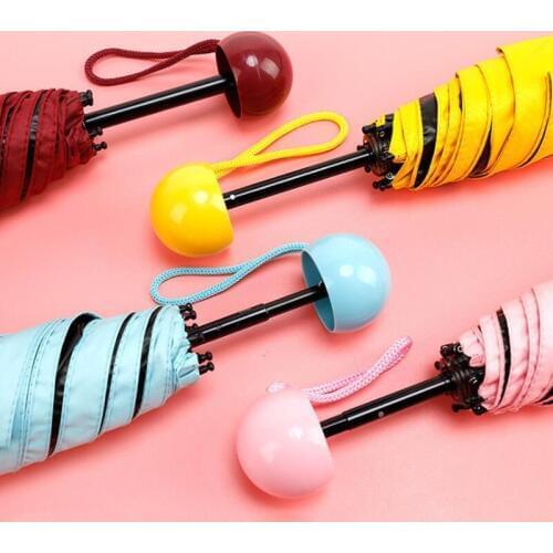 Capsule Design MINI Umbrella Rain Women Small Five Folding Umbrellas Compact Sun/Rain Womens Sunshine Umbrella F20173404