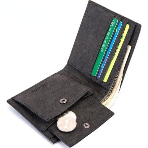 2020 Fashion Rfid Men Wallets Mens Wallet with Coin Bag Zipper Small Mini Wallet Purses New Design Dollar Wallet Slim Money Bag