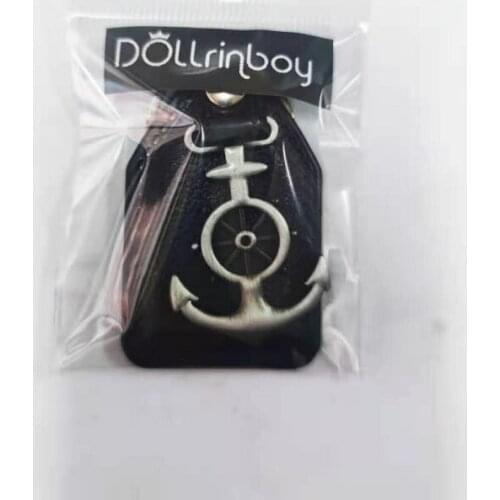 DOLLRINBOY Fashion Black PU Leather Alloy Elephant Owl Cross Charm Keychain for Women Men Fashion Keyring Bag Trinket