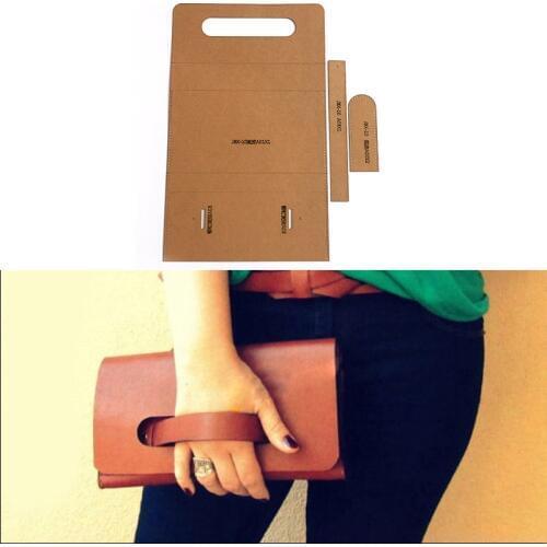 DIY Handmade Leather Mens Chest Bag Coin Purse Sewing Pattern Hard Kraft Paper Stencil Template 37cm*20cm