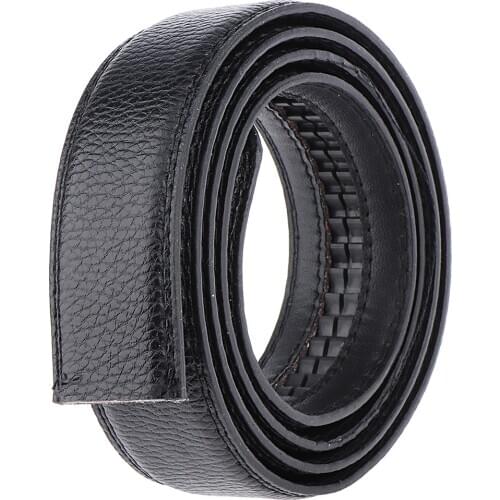 Mens No Buckle Automatic Ratchet Belt Replacement Waist Straps Body Strap Without Buckle Belts Men Good Quality Belts Black