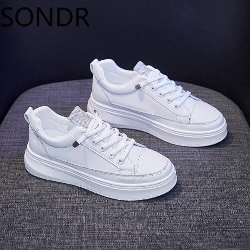 2021 Spring new breathable student thick-soled sports shoes womens white shoes womens casual shoes
