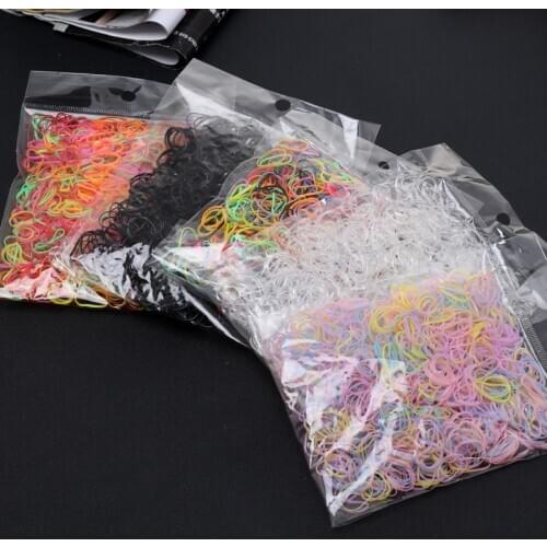 About 1000pcs/bag (small package) New Child Baby TPU Hair Holders Rubber Bands Elastics Girls Tie Gum Hair Accessories