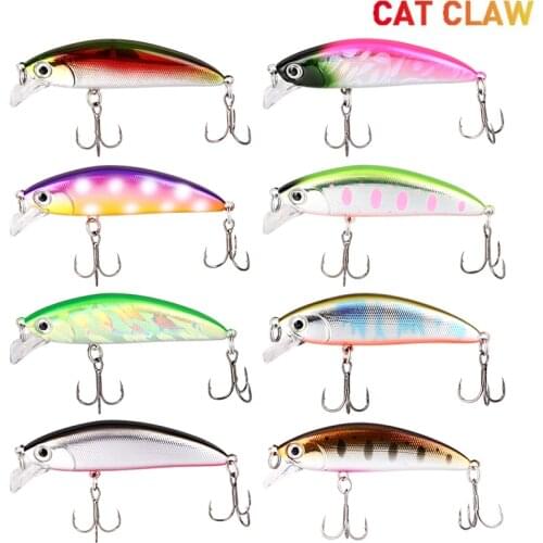 Cat Claw Minnow 68MM/9.2g fishing Lure Treble Hooks Surface upper middle water Floating Sea Fishing Lure Hard Fake bait 601M NEW