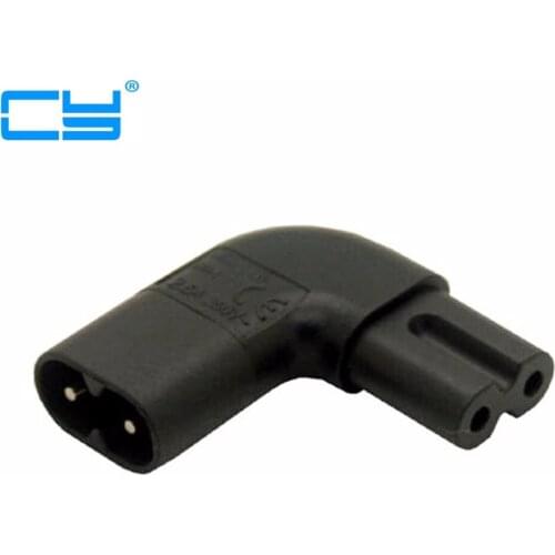 Figure 8 IEC 320 IEC320 iec C7 to C8 90 Degree Left & Right Angled AC Power Adapter Male Female Extension connector