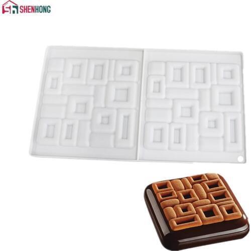 SHENHONG Irregular Shape Cake Mould Silikonform Moule Silicone Mold For Baking Home Party Frozen Fondant Mousse DIY Baking Sugar