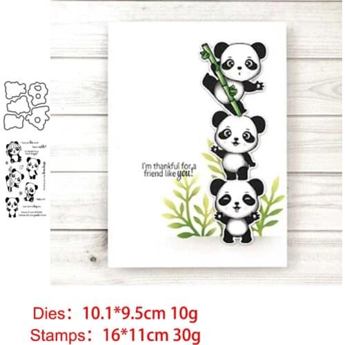 Panda Metal Cutting Dies and Stamps Stencil for DIY Scrapbooking photo album Embossing Decorative DIY Paper Cards