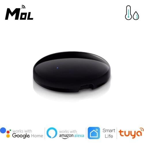 MOL Tuya Smart IR Remote Control Built-in Temperature and Humidity Sensor for Air Conditioner TV DVD Works with Alexa GoogleHome