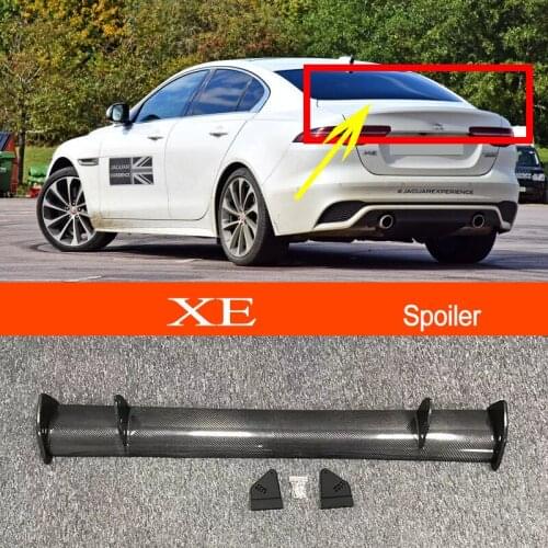 XE Real Carbon Fiber GT-style Car-styling Sporty Rear Trunk Wing Spoiler for Jaguar XE Sedan