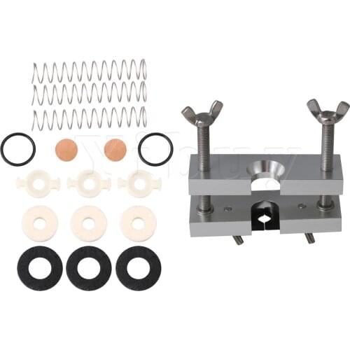 Yibuy 17 x Brass instrument Valve Felt Pad Valve Guides with Mouthpiece Puller