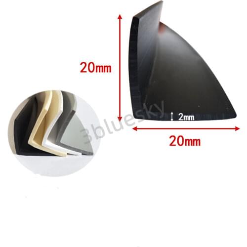 Custom Rubber Angle Corner Protecor Edge Encloser Shield Collision Avoidance Gasket L Strip 20x20mm Black Gray White