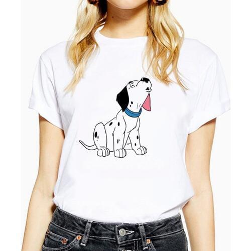 Fun Dog Lover Gifts T-shirts Dalmatian Dogs Casual Cute Puppy T-Shirts for Girls Short Sleeve Hiphop Kpop Harajuku Tee Tumblr