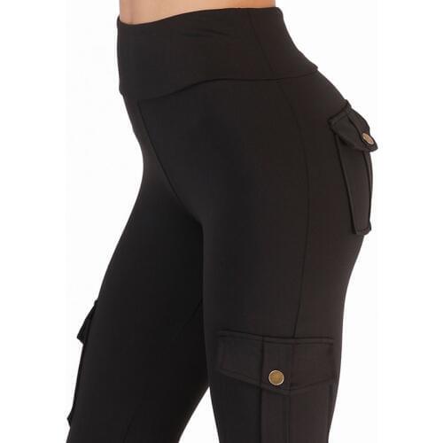 SALSPOR Women Push Up Pocket Sport Leggings Polyester Yoga Fitness Sweatpants Outdoor Training High Waist Elastic Athletic Pants