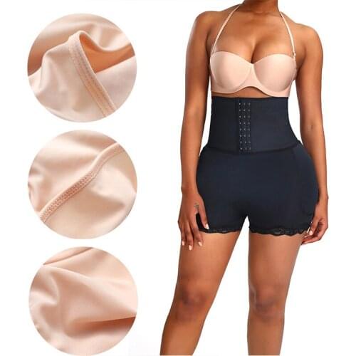 Women Underwear Body Shaper Butt Lifter Fajas Colombianas Tummy Tucker Shaper Hip Enhancer 4 Sponges Bodysuit Lingerie Plus Size