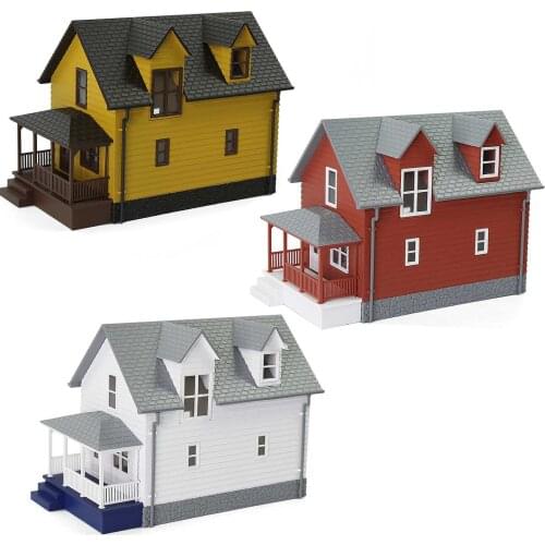 1 Unit Model Train Layout O Scale 1:50 Residential Modern House Buidlings Kit Assembled JZO01
