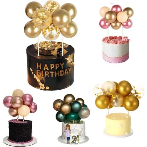 10pcs 5 Inch Metal Balloon Cake Topper Cloud Shape Confetti Balloons For Birthday Baby Shower Wedding Party Decor Home Supplies