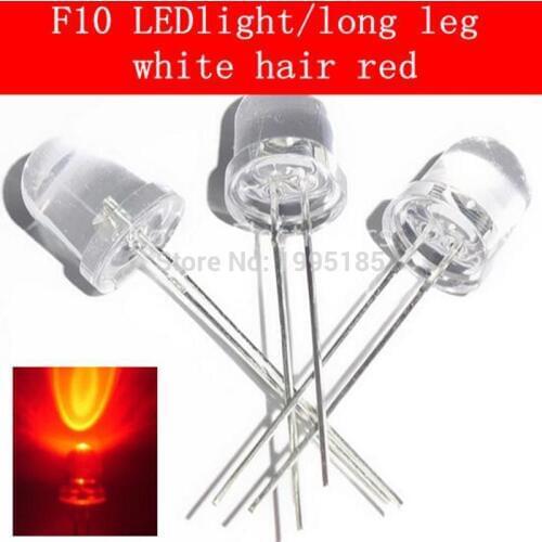 1000Pcs Led 10mm 0.5W Red Emitting Diodes Light Up LEDs Lamp Light 10 mm Super Bright 0.5w Diodes long leg