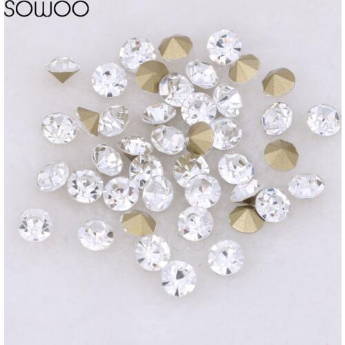 1440pcs/lot 1.5-6mm sizes Round point crystal Fancy stone Pointed back glass crystal color stone For Choice Jewelry Making