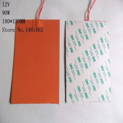 180x130mm 90W 12V Silicone Heater mat Heating Element heating plate Electric heating pad For High speed copier ink Warming