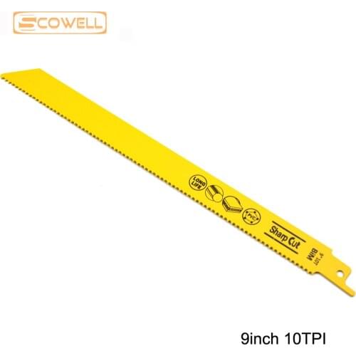 50% OFF Free Shipping:9" inch Bi-metal M42 Reciprocating Saw Blade 10TPI Fast Cutting Metal Wood and Plastic ,Sabre Saw Blades