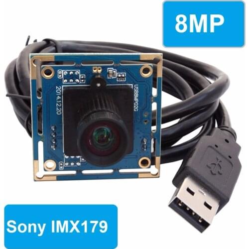 8mm lens 8.0 megapixel SONY IMX179 Mini UVC USB 2.0 high speed interface CCTV camera board Module 8MP for Android/Linux/Windows