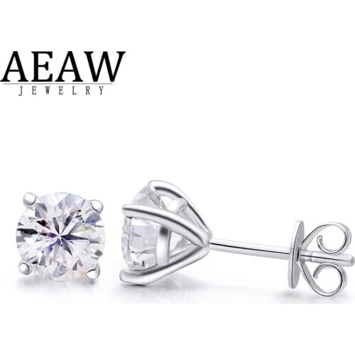AEAW 2ctw DEF Diamond Test Passed Moissanite Silver Earring Jewelry GemStone Girlfriend Gift Special Price For Women