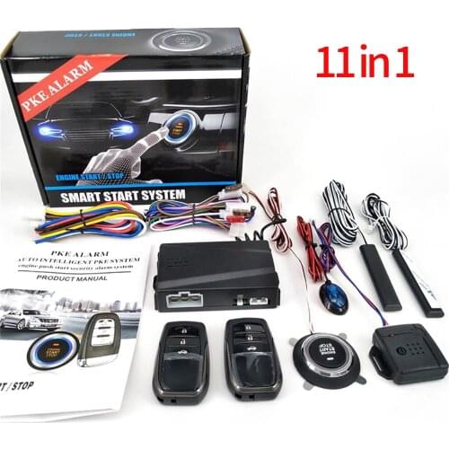 12V Car Alarm Remote Control Car Keyless Entry Engine Start Alarm System Push Button Remote Starter Stop Auto Anti-theft System