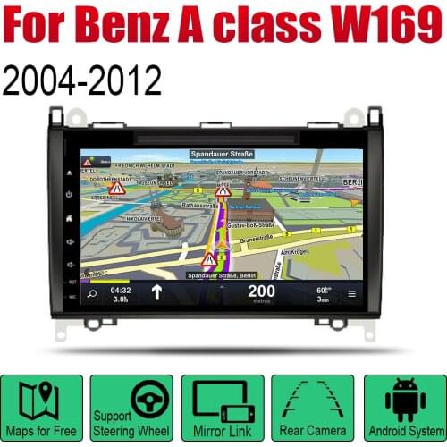 Auto DVD Player GPS Navigation For Mercedes Benz A class W169 2004~2012 NTG Car Android Multimedia System Screen Radio Stereo