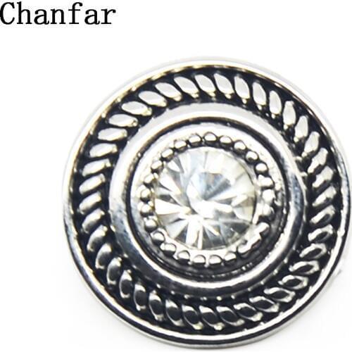 Big Crystal Snap Button Round Charm Jewelry For Bracelet Necklace Accessories