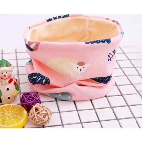 2019 New Winter Cotton Baby Scarf Cartoon Sheep Pattern for Boys Girls Newborn Children Kids Collars Plus Velvet Neckerchief
