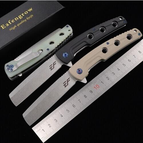 Eafengrow New EF941 Real D2 Blade G10 Handle ball bearing Tactical Razor Camping Pocket Hunting Outdoor EDC Tool Folding Knife
