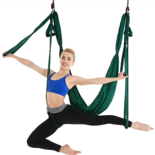 Strength Decompression yoga Hammock Inversion Trapeze Anti-Gravity Aerial Traction Yoga Gym Strap Swing Parachute
