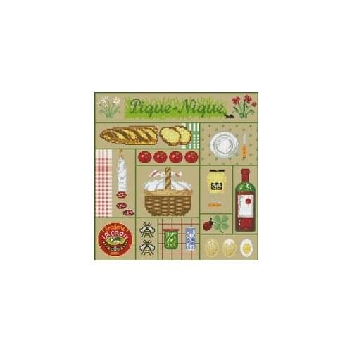 Xiaoyi cotton self-matching cross stitch Cross stitch RS cotton comes with Lady Lafite series - American food (2)